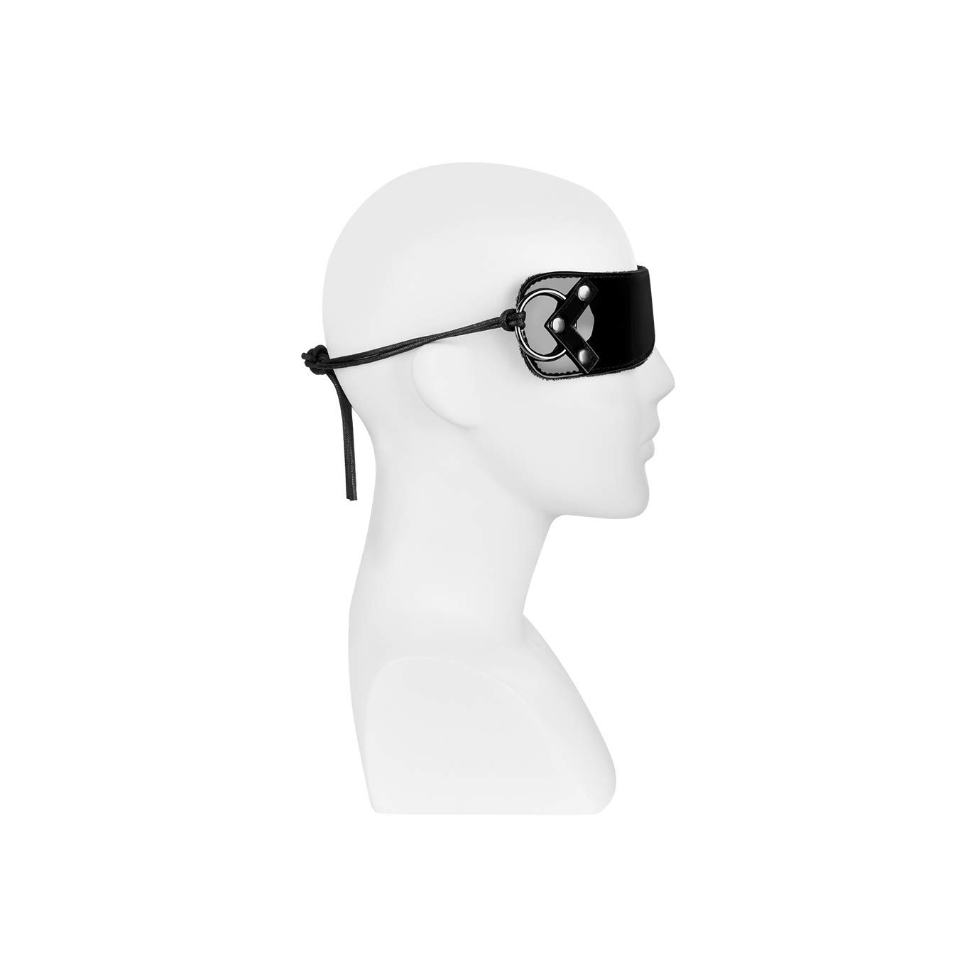 EIS BDSM Augenbinde schwarz Lackoptik verstellbar