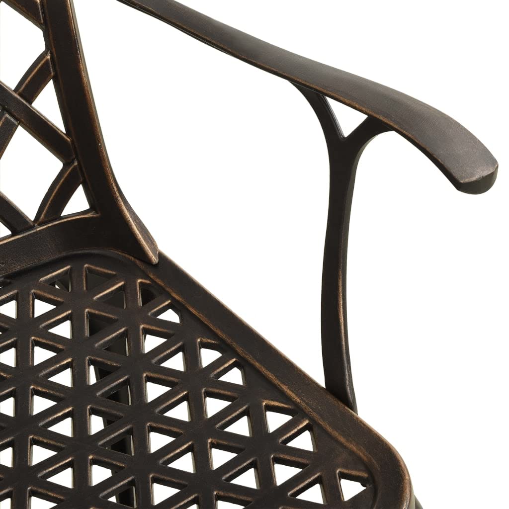 vidaXL Bistroset 3-TLG. Aluminiumguss Bronze Balkonset