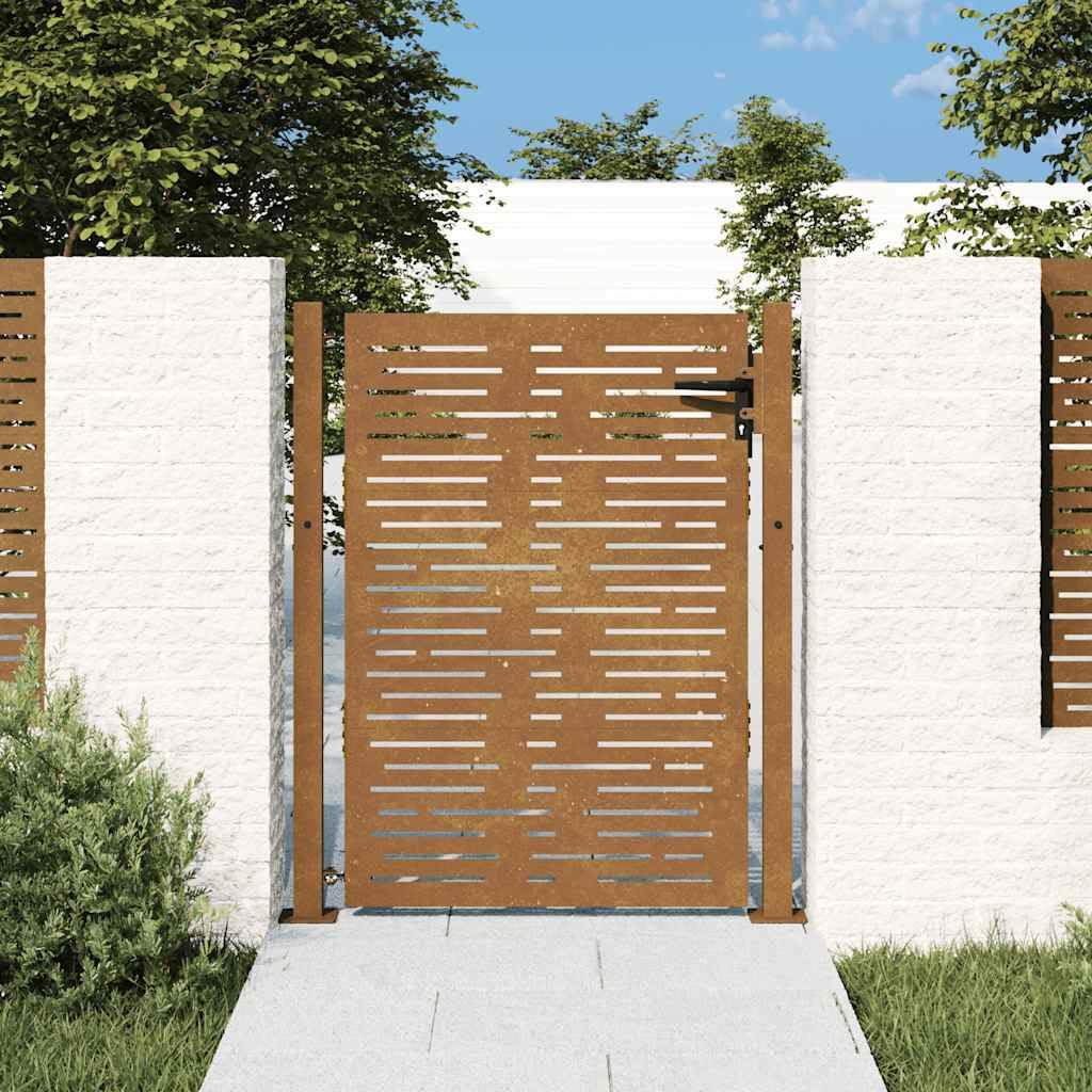 vidaXL Heim & Garten Gartentor 100x125 cm Cortenstahl Rost