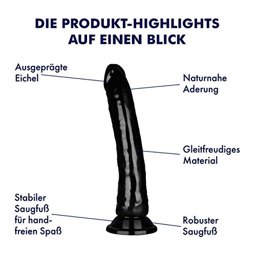 EIS Dildos Klare Sache Dildo 19 cm schwarz Saugnapf