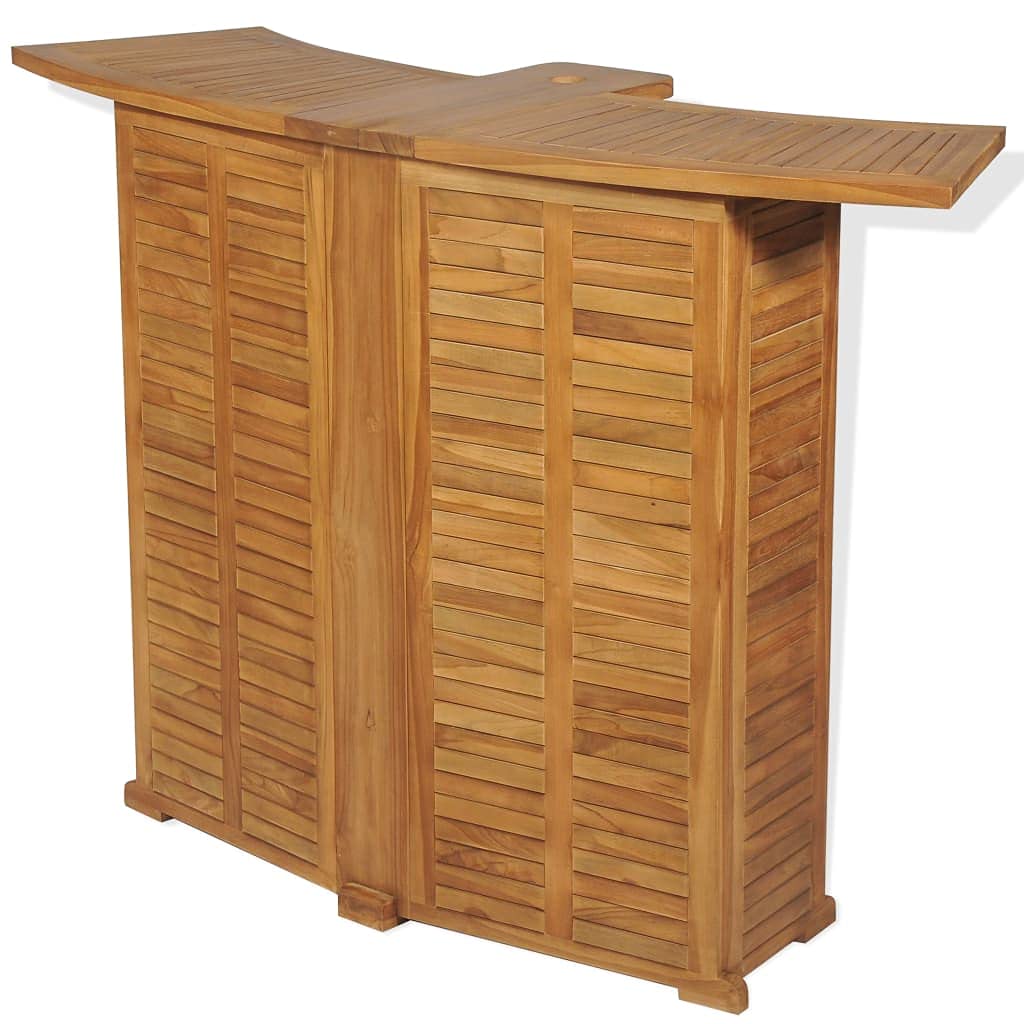 vidaXL Bistro-Set 3-tlg Teak Massivholz Klappstühle Bartisch