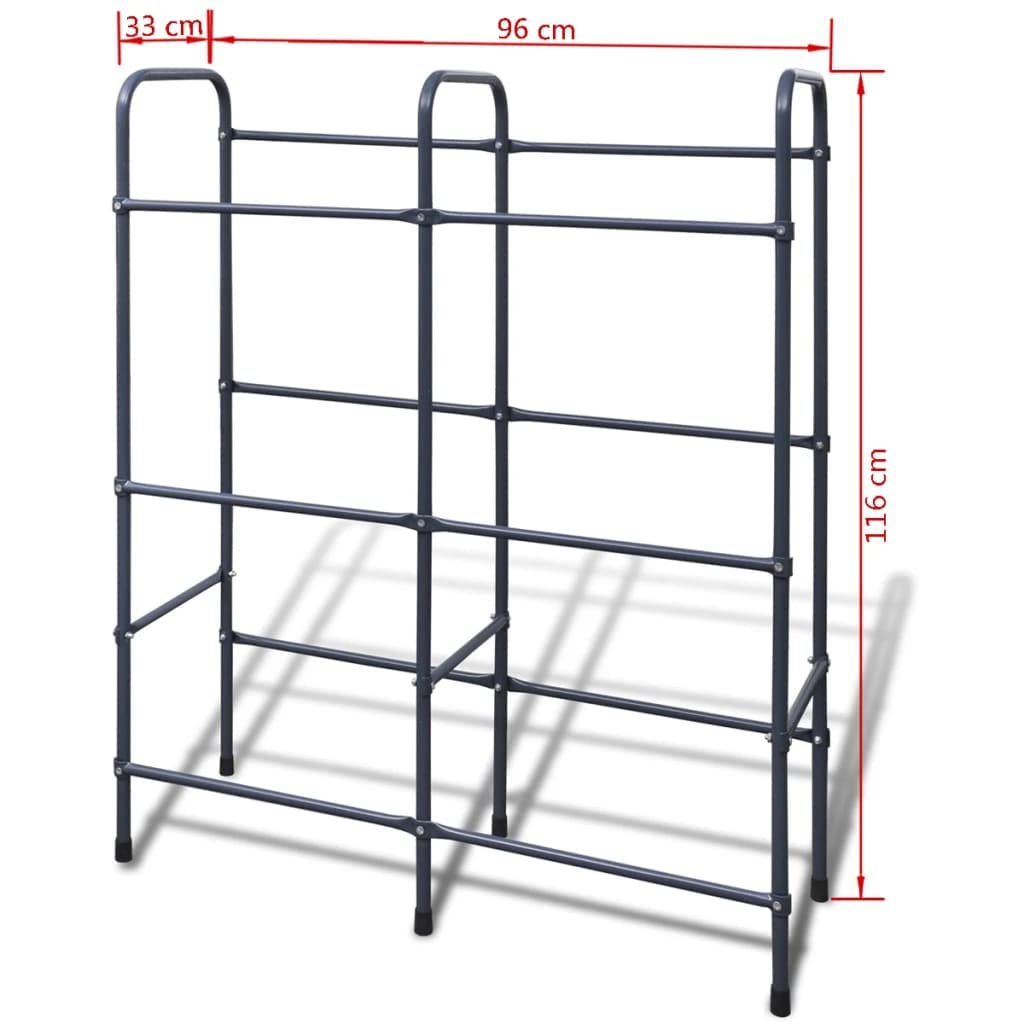 vidaXL Heim & Garten Stahlregal für 6 Kisten Metall