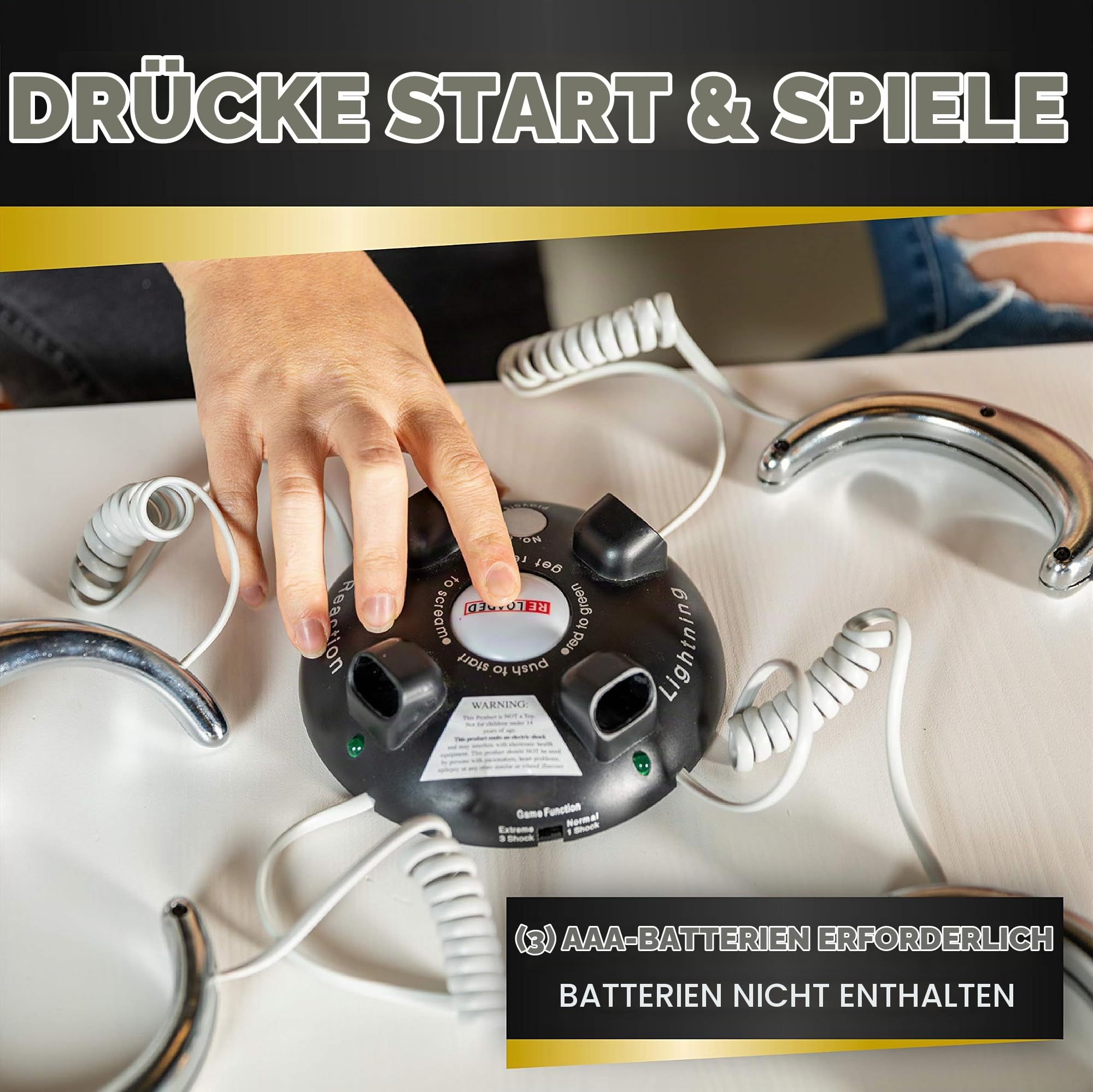 Paladone Lightning Reaction Reloaded Elektroschockspiel Party