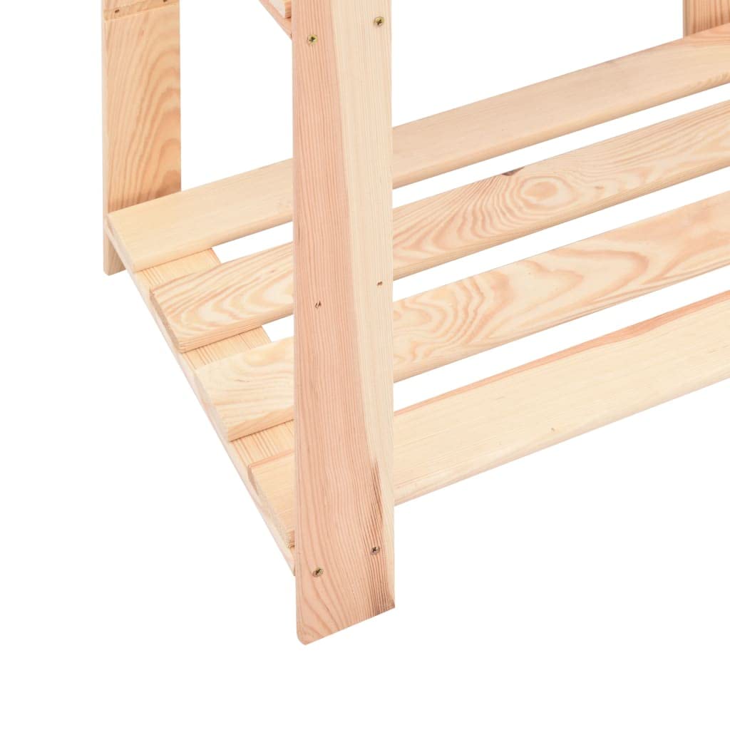 vidaXL Kiefer Massiv Lagerregal Holzregal 3 Böden 1 Stück 150 kg