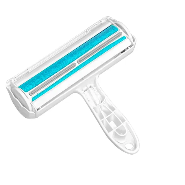 Intirilife Tierhaarentferner Fusselroller Blau 20x5 cm wiederverwendbar