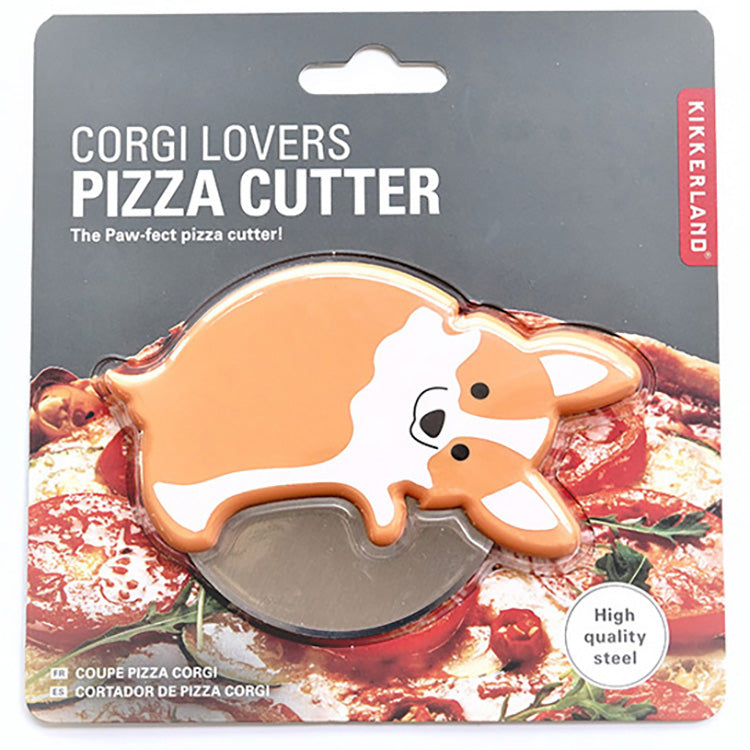 Kikkerland Kitchen Corgi Pizzaschneider Edelstahl-Hund