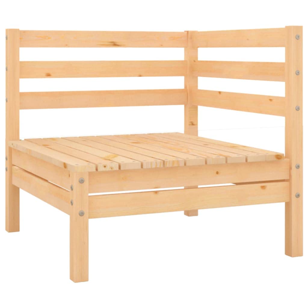 vidaXL Heim & Garten 2-Sitzer Gartensofa Braun Kiefer Massivholz