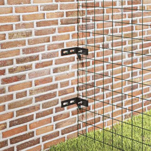 vidaXL Wand-Eckverbinder Set 10 Stück Anthrazit Edelstahl