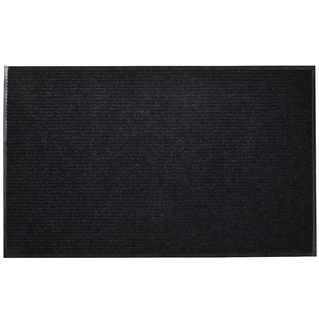 vidaXL Türmatte Schwarz PVC 90x120 cm Rutschfest Fußmatte