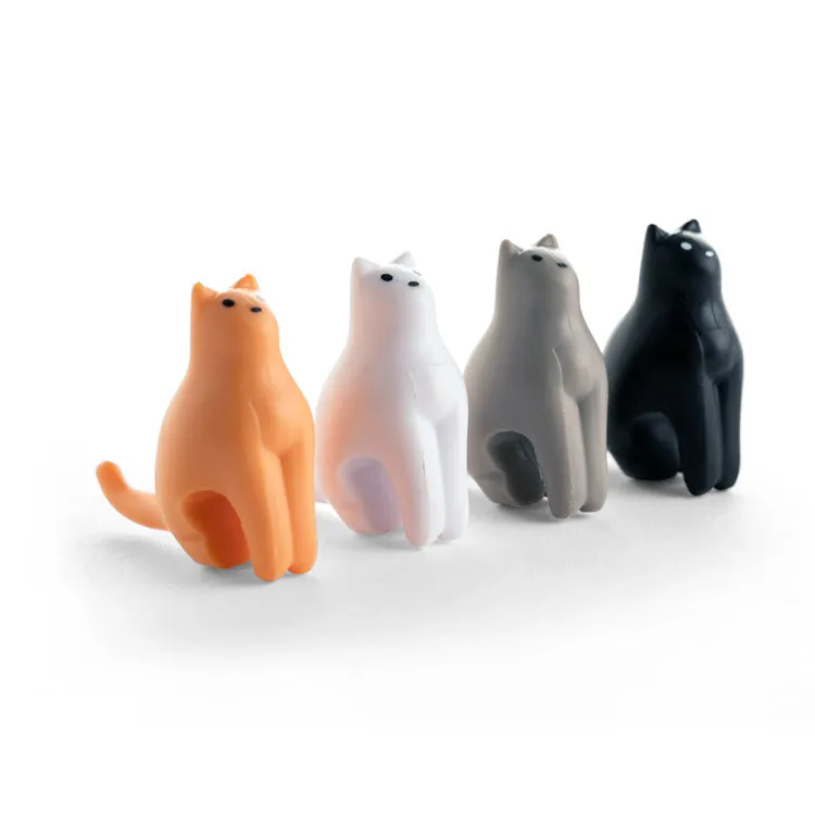 Kikkerland Kitchen Cat Tea Bag Holders Teebeutelhalter 4er