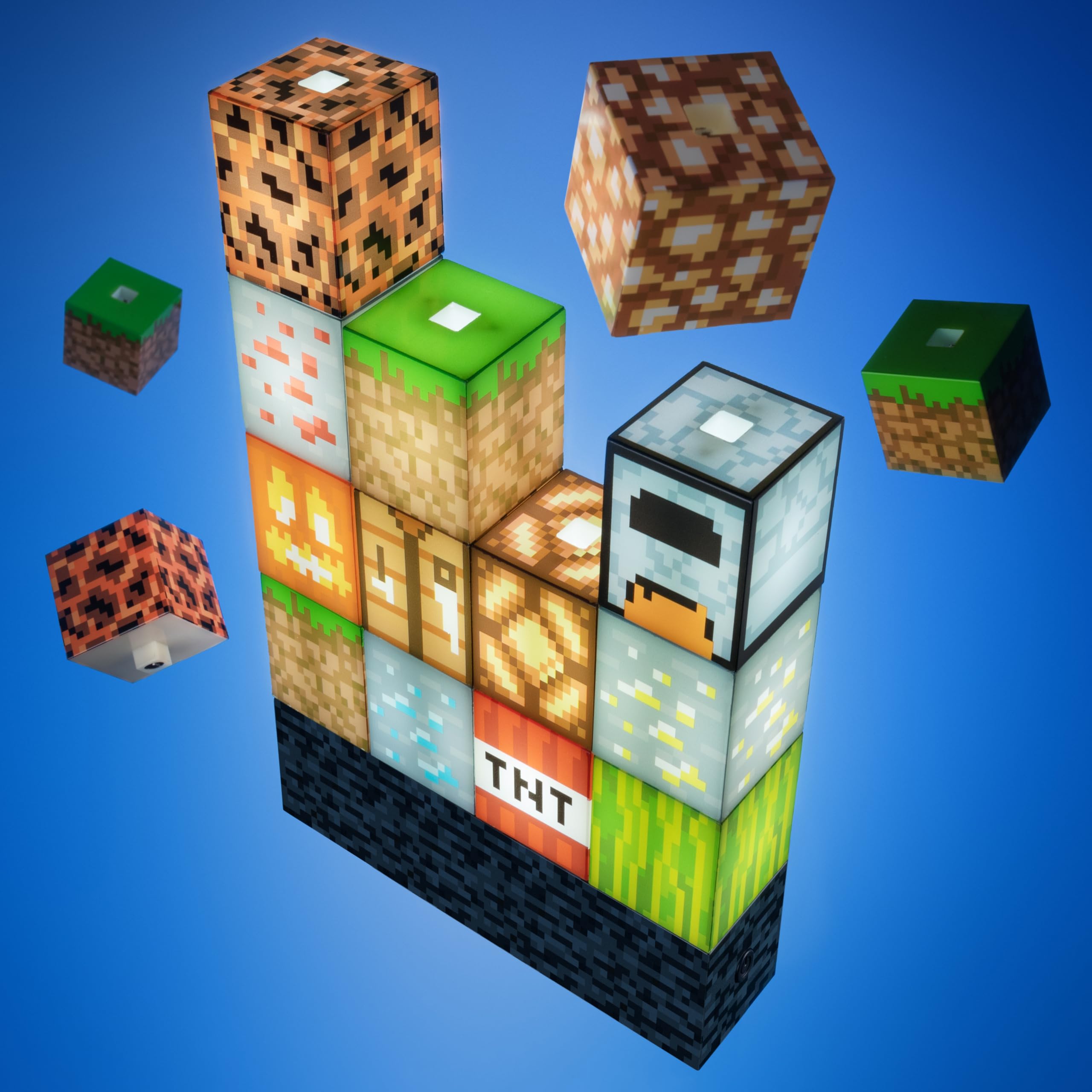 Paladone Lighting Minecraft Baulampe 16 Lichtblöcke Tischlampe