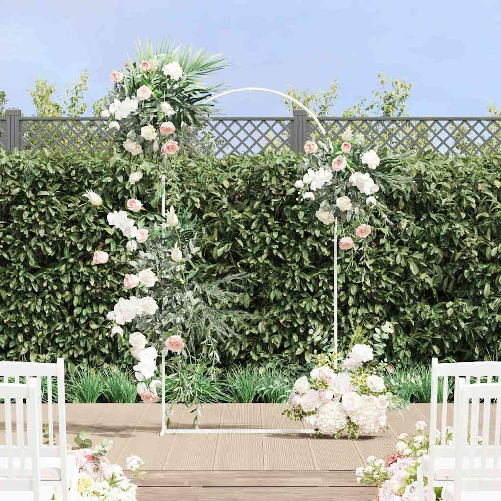 vidaXL Heim & Garten Hochzeitsbogen Weiß 100 cm Stahl Garten