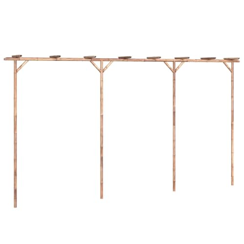 vidaXL Heim & Garten Pergola Bambus Rankhilfe natur
