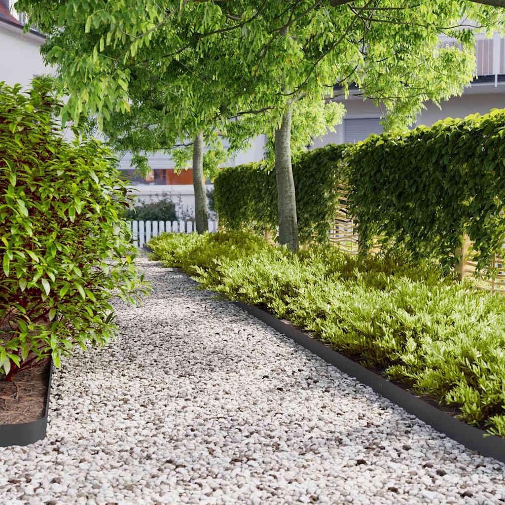 vidaXL Heim & Garten Rasenkanten 50 Stk. Schwarz 10x103 cm