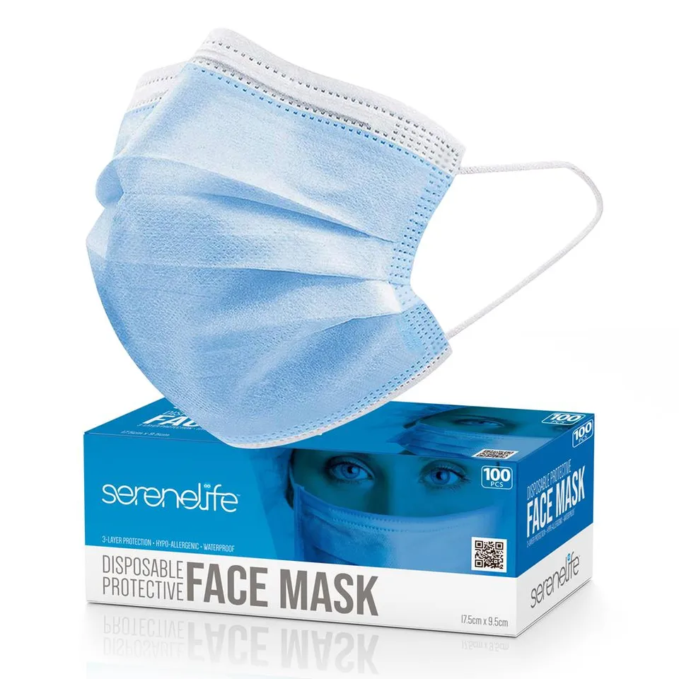 Serenelife Health Masken Einweg Blau 1000 Stück 3-lagig