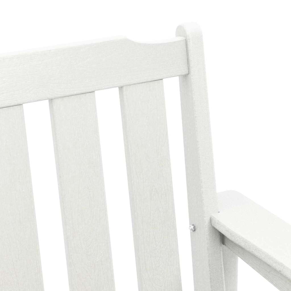 vidaXL Heim & Garten Gartenbank Weiß 120 cm HDPE 2-Sitzer