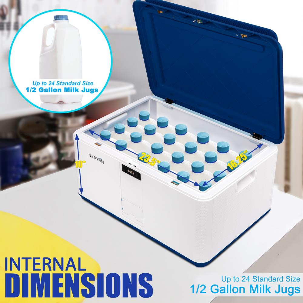 Serenelife SLSBIN20 Box abschließbar blau 78 Liter Zahlenschloss