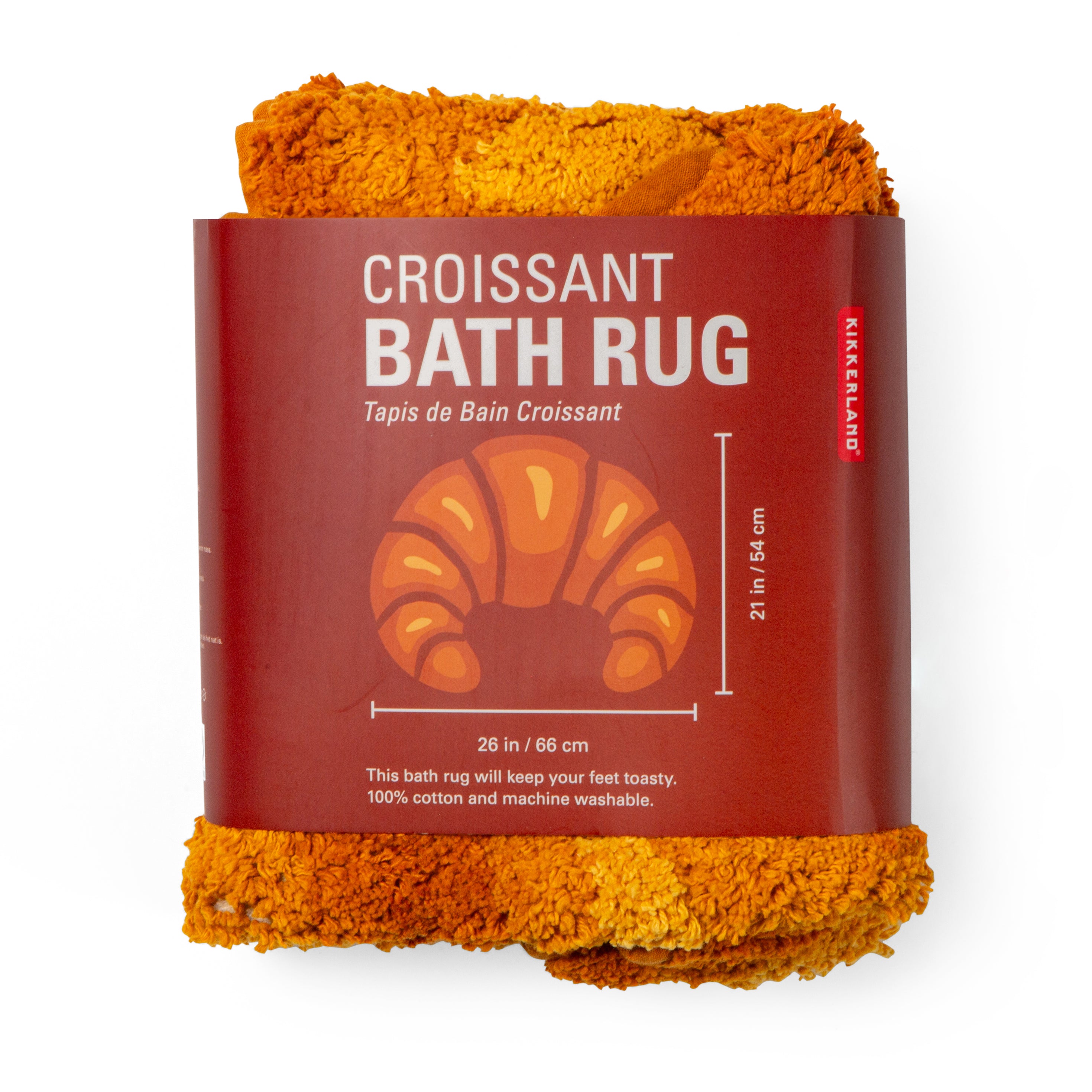 Kikkerland Croissant Bath Rug Badematte Baumwolle