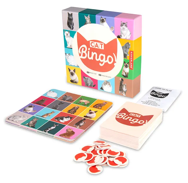 Kikkerland Play Cat Bingo Katzen Bingo Lernspiel 54 Rassen