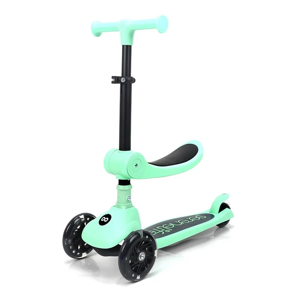 Serenelife Scooters Kinderroller 3 Räder mint mit LED