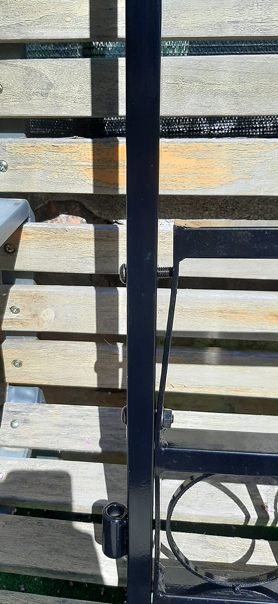 vidaXL Gartentor mit Bogen 105x170 cm Stahltor schwarz