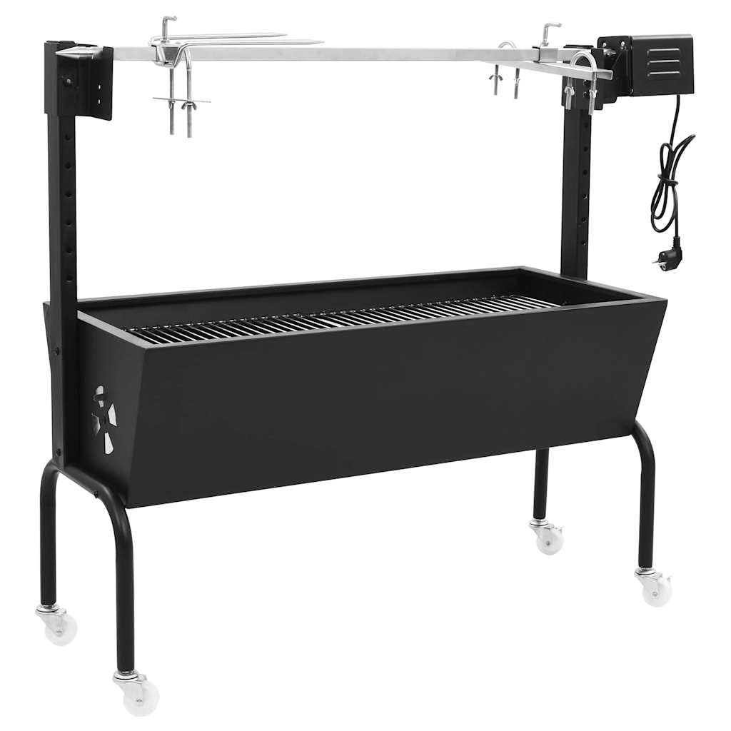 vidaXL Heim & Garten BBQ Rotisserie Grill Drehspieß Edelstahl