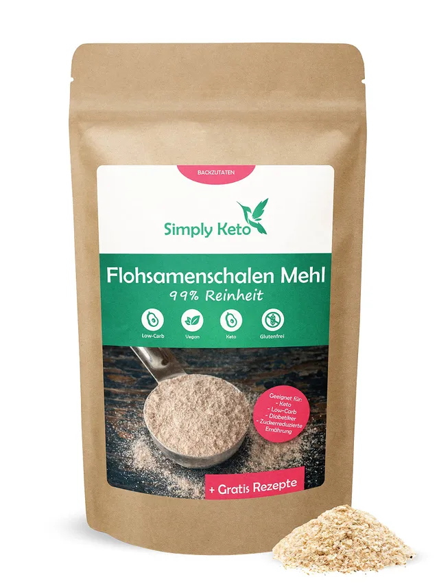 Keto Flohsamenschalen gemahlen 500 g glutenfrei