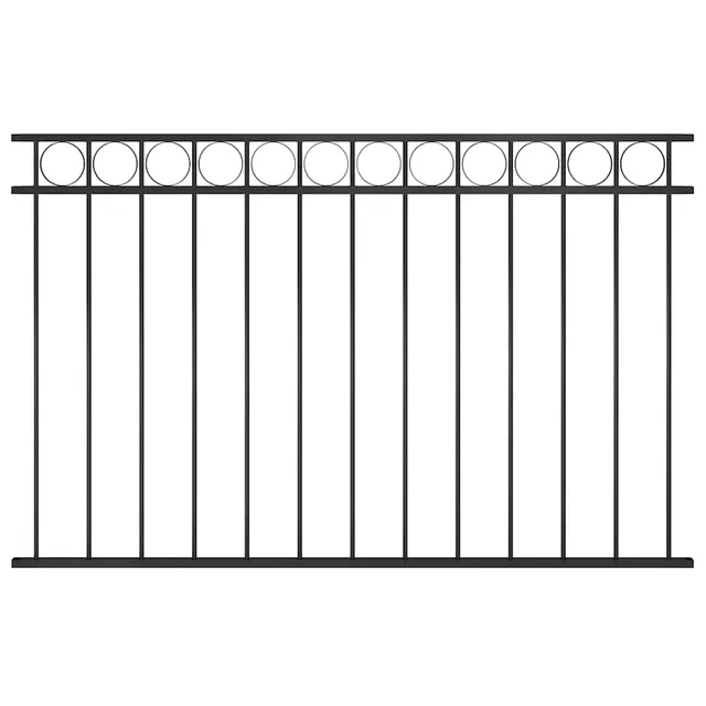vidaXL ASSEN Zaunelement 1,7x1 m schwarz Stahl