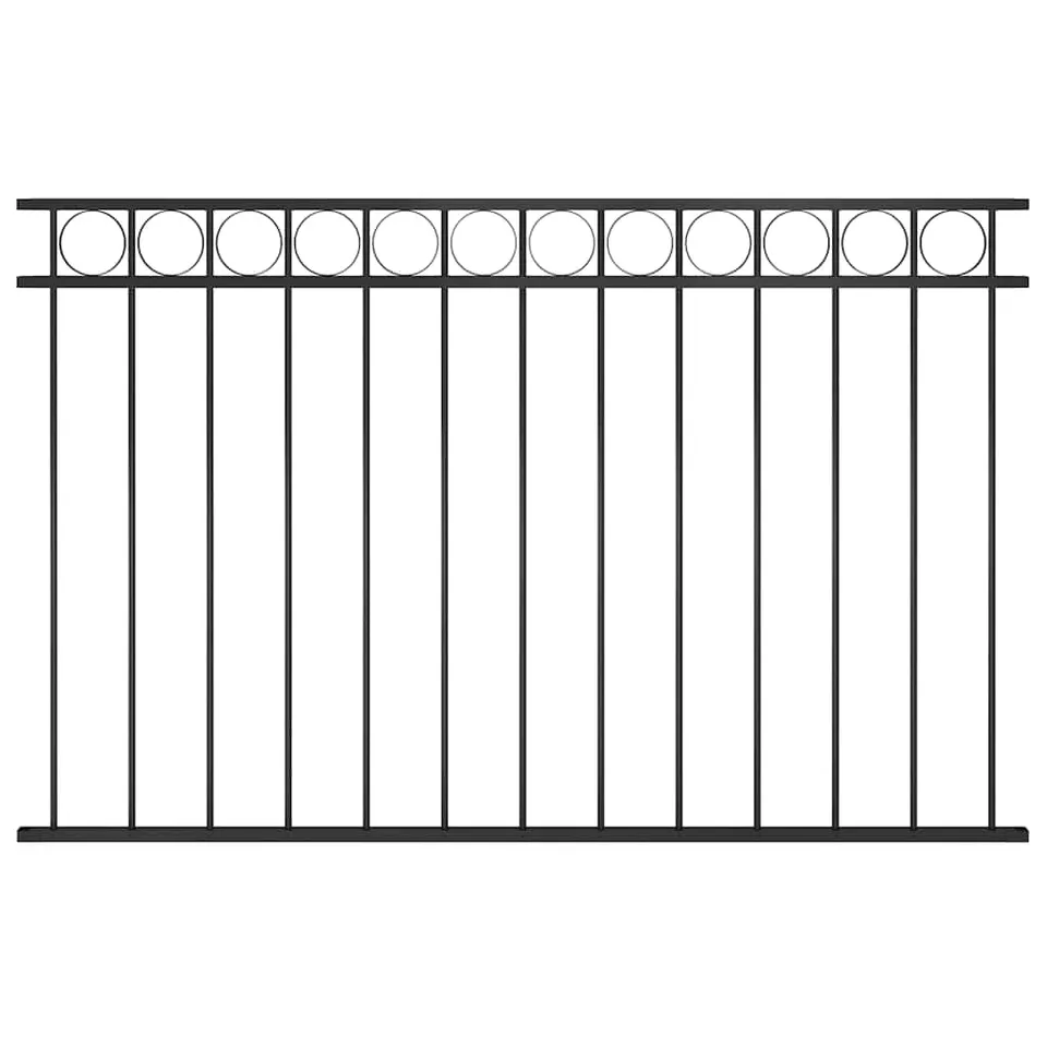 vidaXL ASSEN Zaunelement 1,7x1 m schwarz Stahl