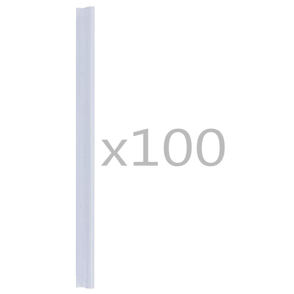 vidaXL Clips für Sichtschutzstreifen PVC Transparent 100Stk