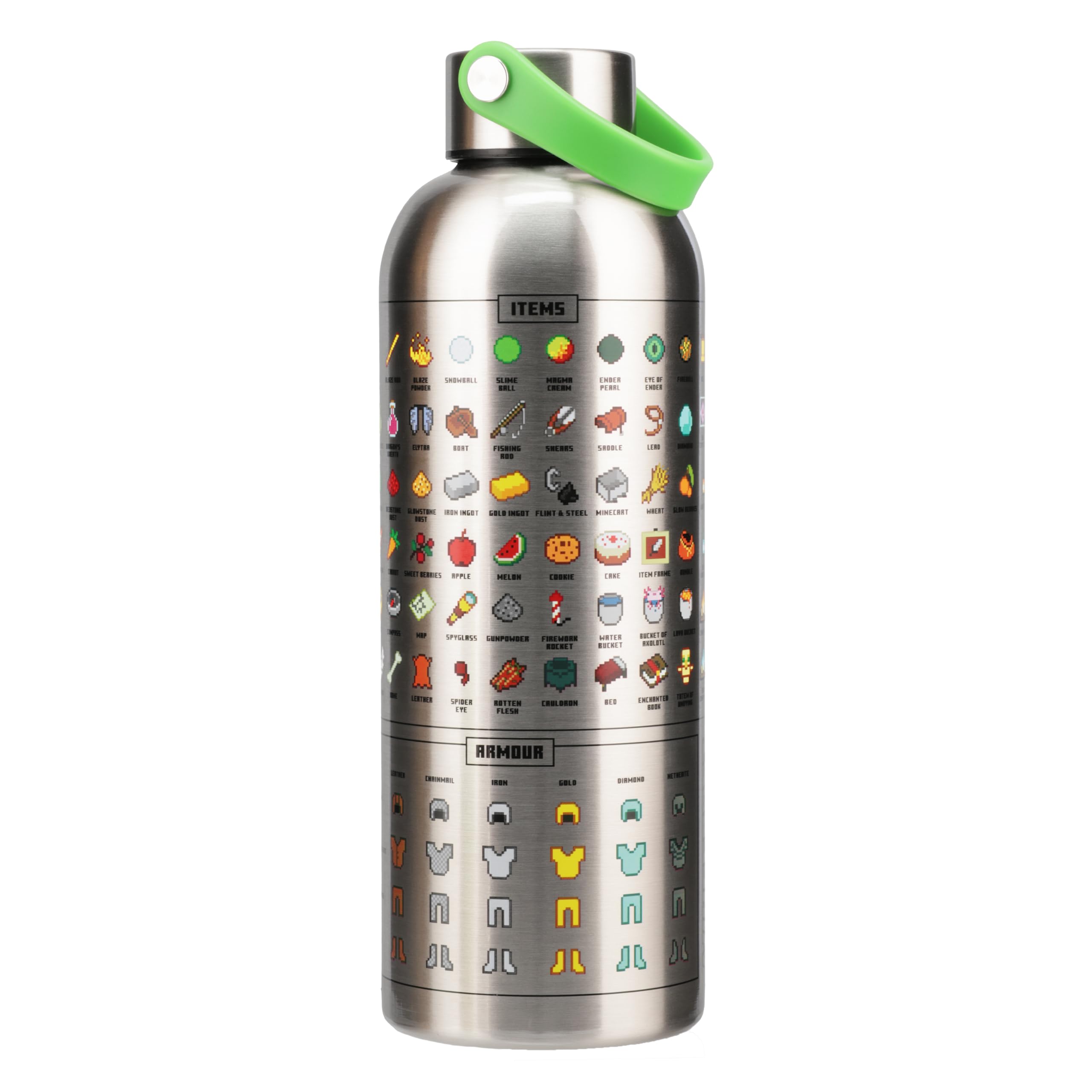 Paladone Minecraft Metall-Trinkflasche 470 ml Edelstahl Auslaufsicher