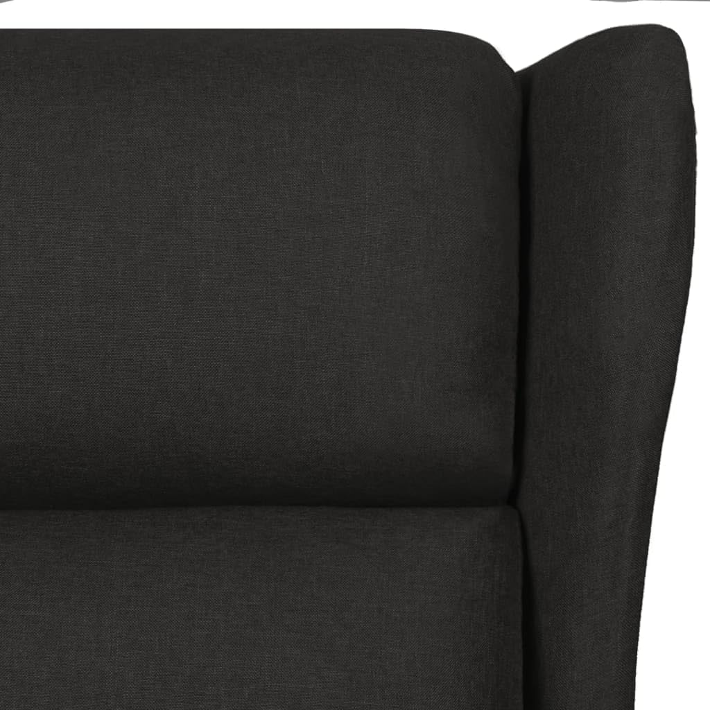 vidaXL Massagesessel Schwarz Stoff Liegefunktion Sessel