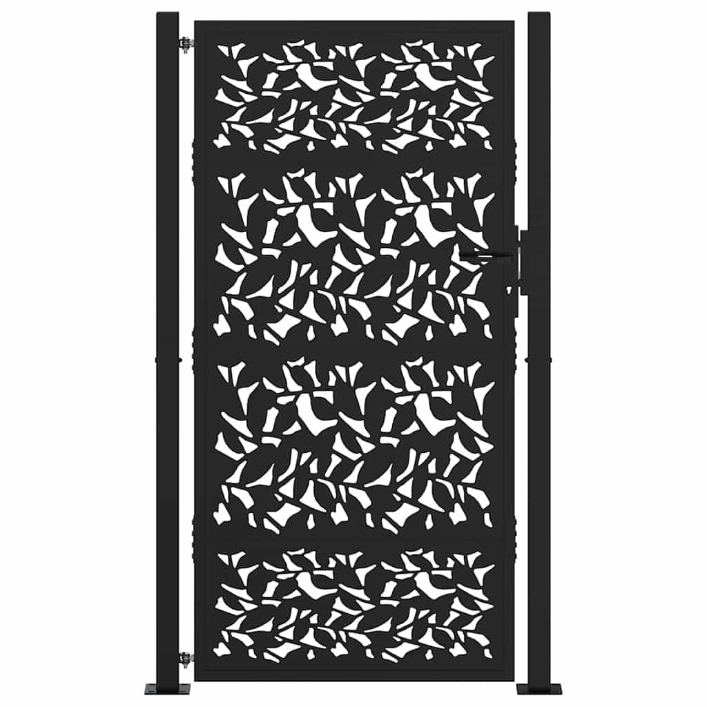 vidaXL Heim & Garten Gartentor 100x175cm Schwarz Stahl