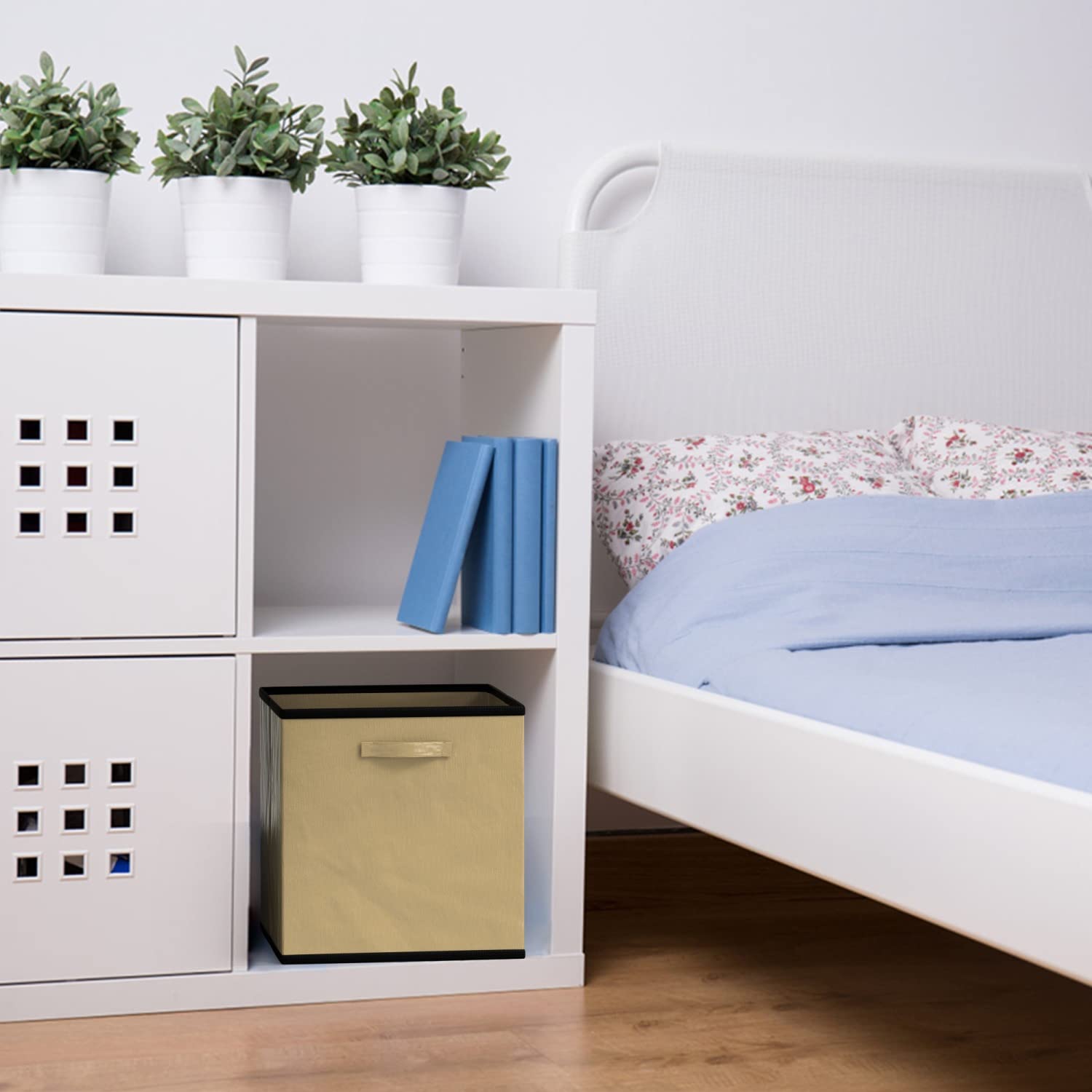 Intirilife Aufbewahrungsbox Stoff Beige 6er Set 20 L faltbar