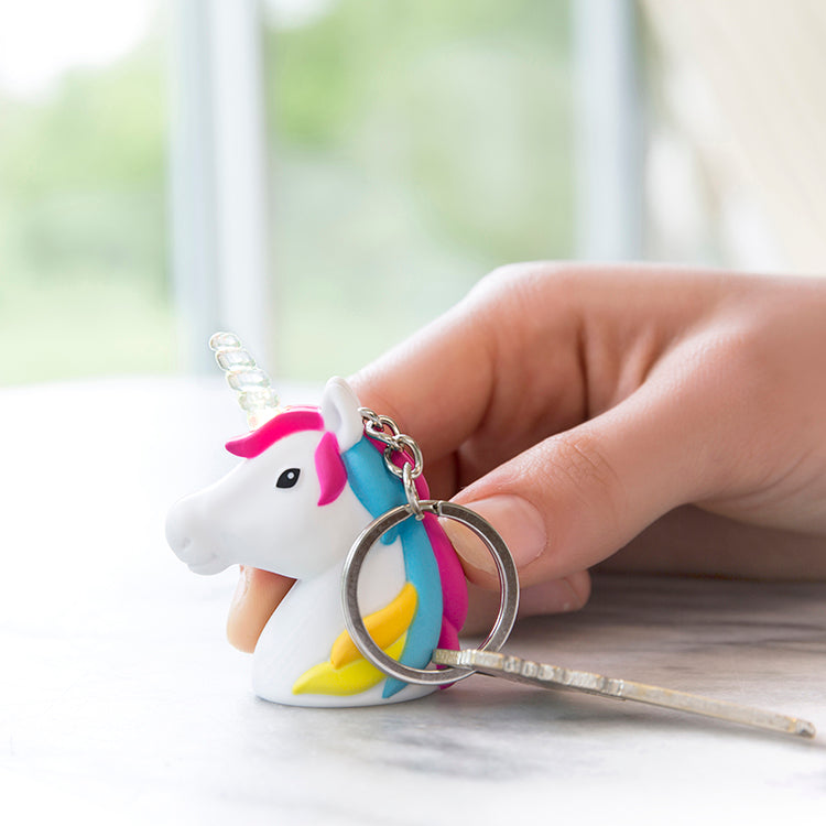 Kikkerland Unicorn LED & Sound Keychain Einhorn Schlüsselanhänger