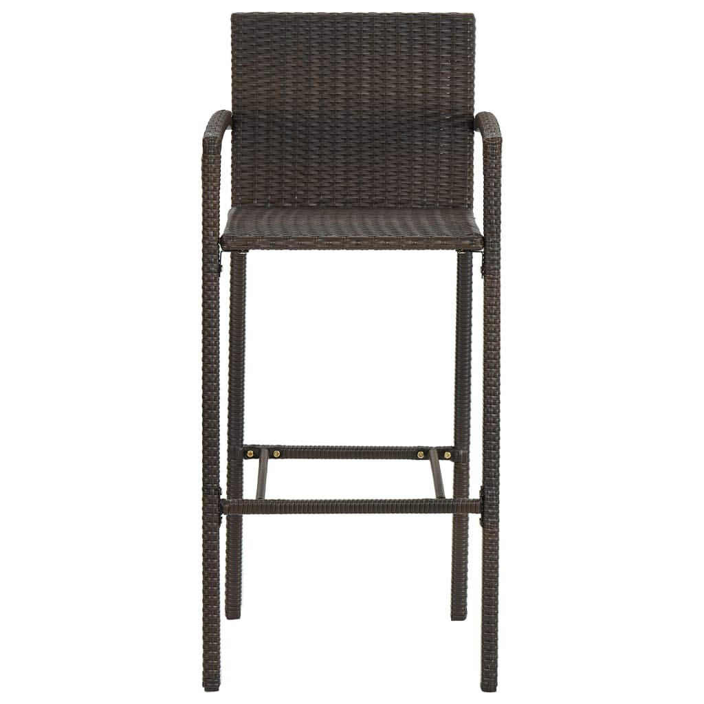 vidaXL Heim & Garten Gartenbar-Set 5-tlg braun Rattan