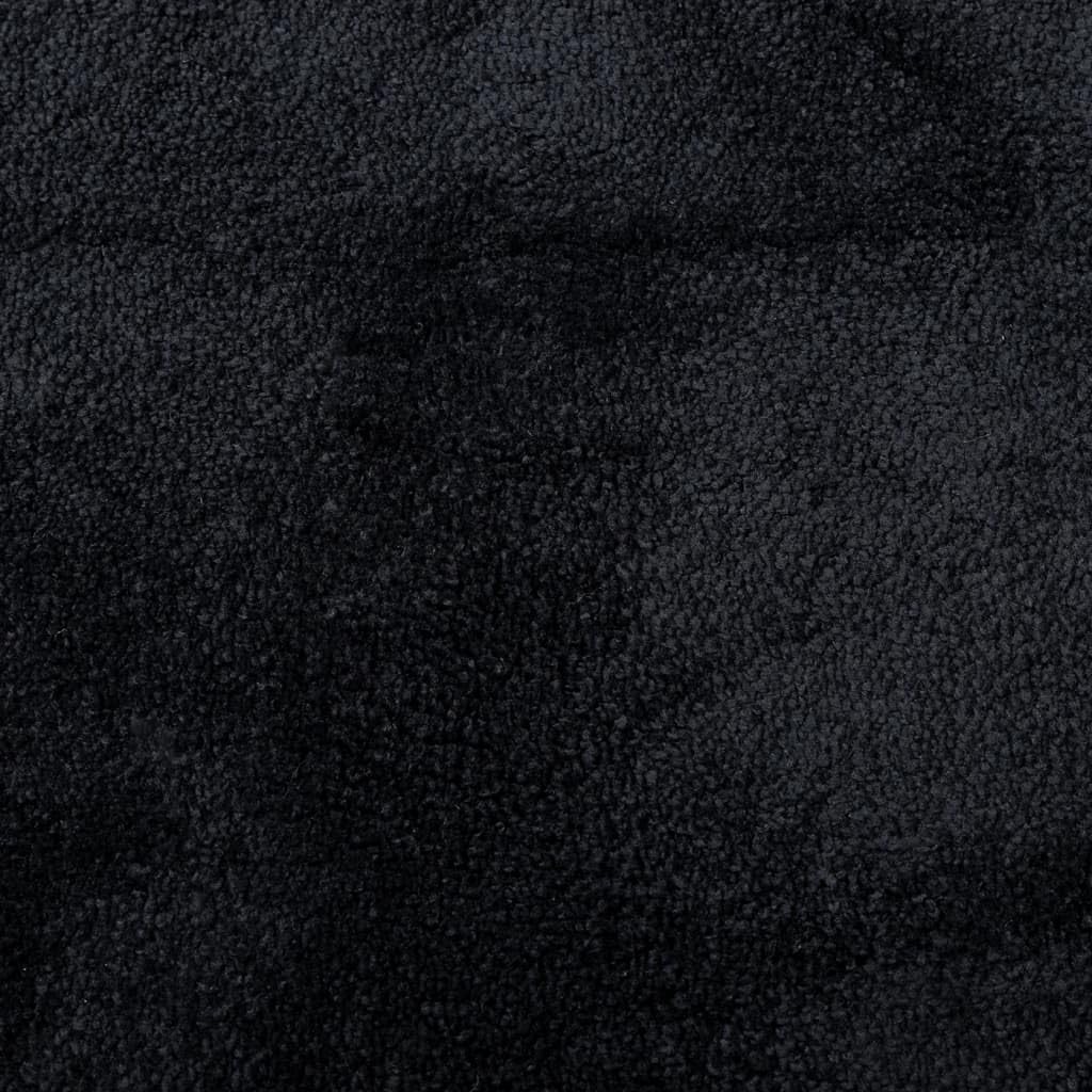 vidaXL Teppich Oviedo Kurzflor schwarz 240x240 cm