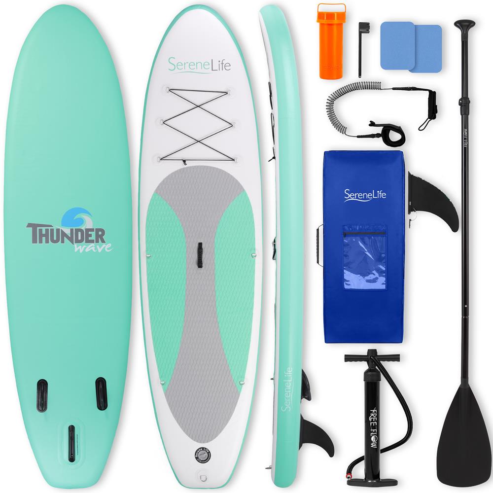 Serenelife Thunder Wave SUP Board 10ft Teal PVC Komplettset