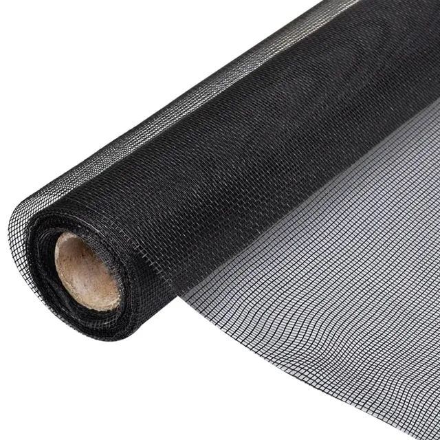 vidaXL Heim & Garten Fiberglas Fliegengitter 100x500cm Schwarz