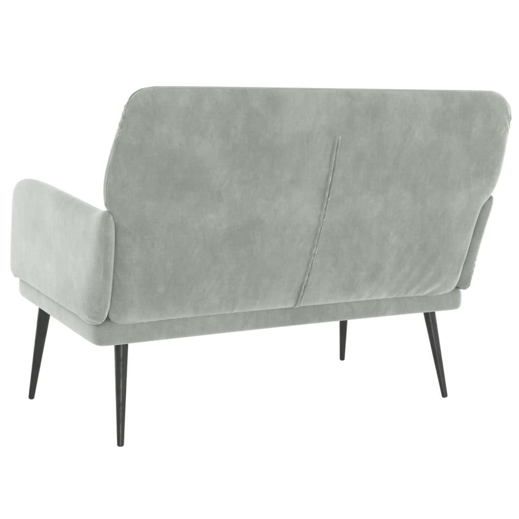 vidaXL Sitzbank Hellgrau Samt 108x79x79 cm Polsterbank