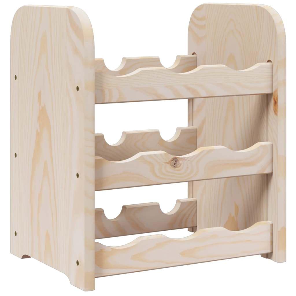 vidaXL Weinregal 33x25x37 cm Kiefer für 9 Flaschen Holz