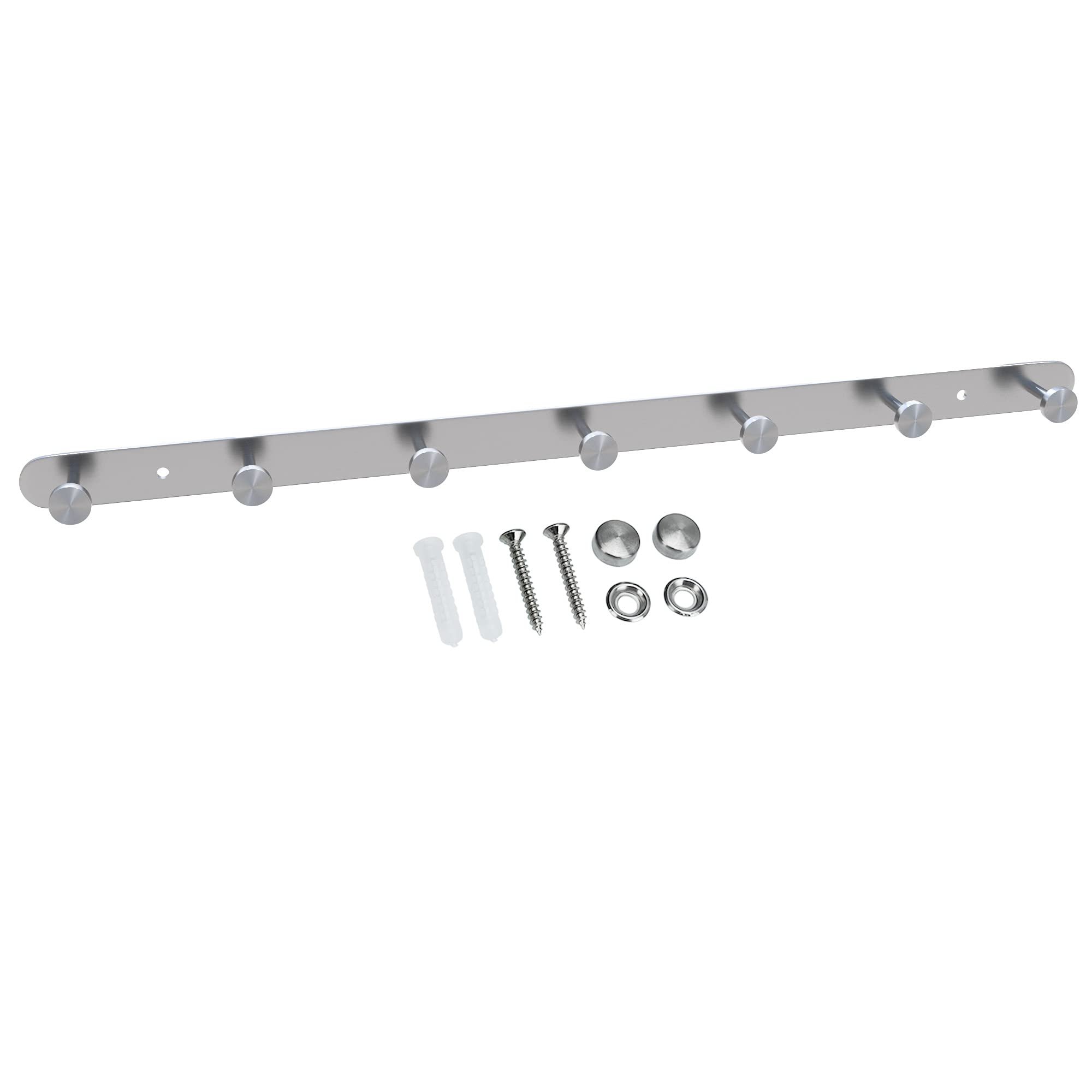 Intirilife Garderobenleiste Modell C 4 Haken Edelstahl 30 cm
