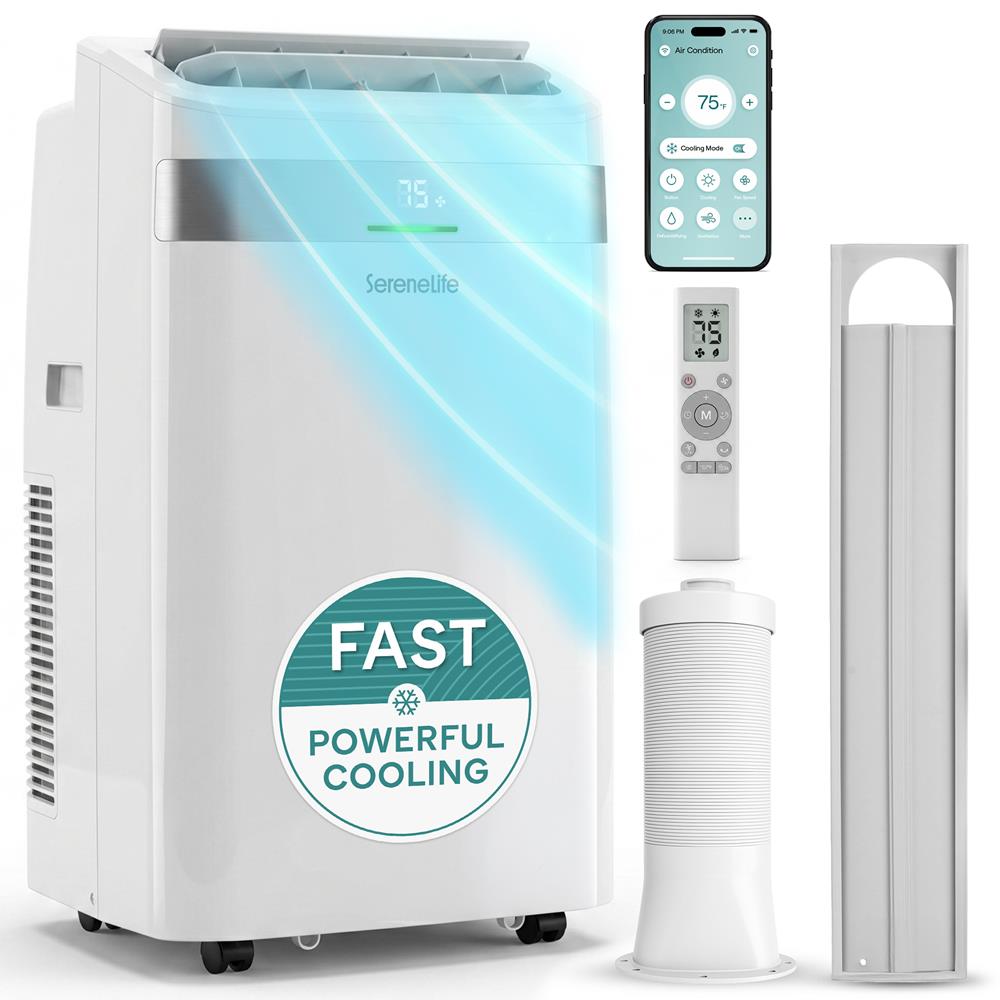 Serenelife Portable AC Klimaanlage Weiss WLAN 9500 BTU