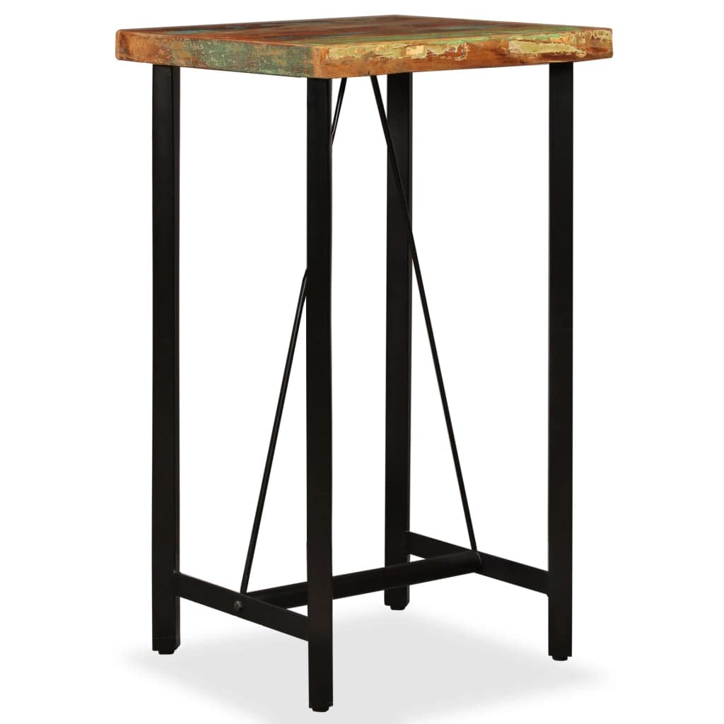 vidaXL Bartisch Altholz massiv 60x60x107 cm braun
