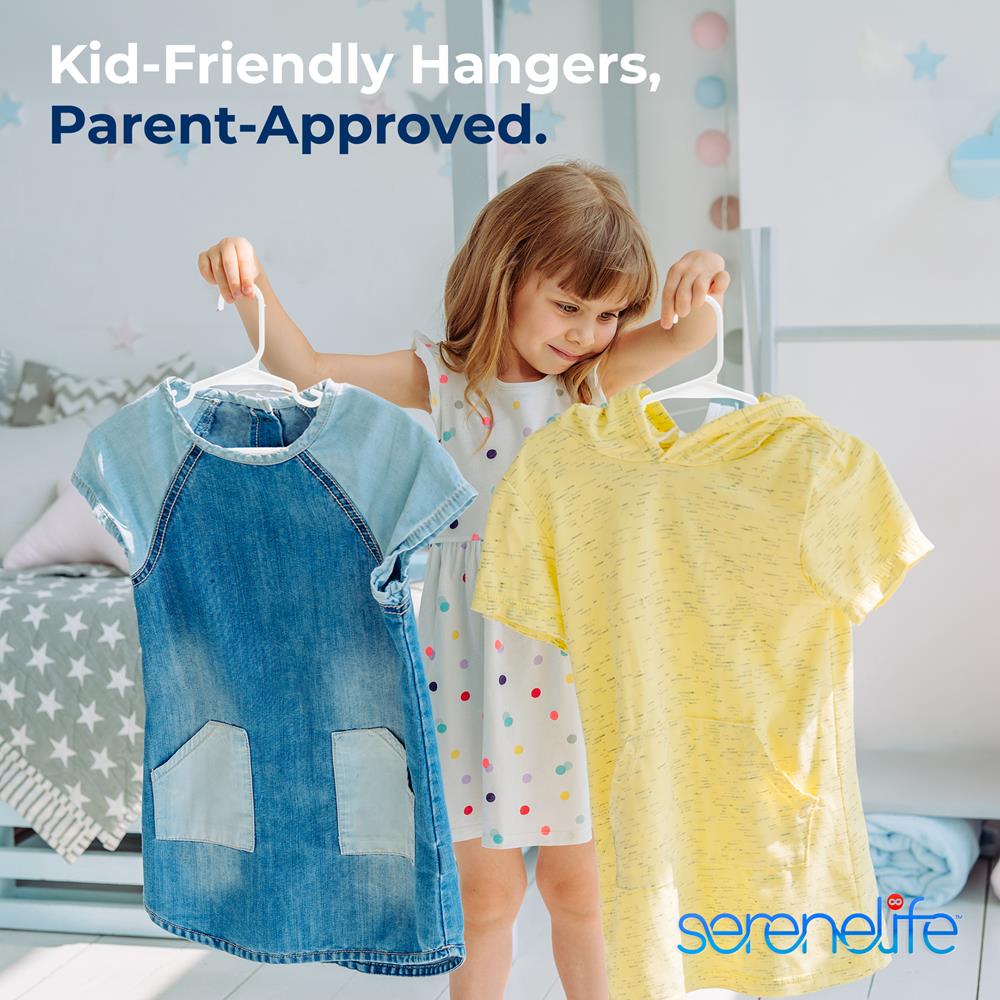 Serenelife Storage Kinder Kleiderbügel Weiß 40er Pack