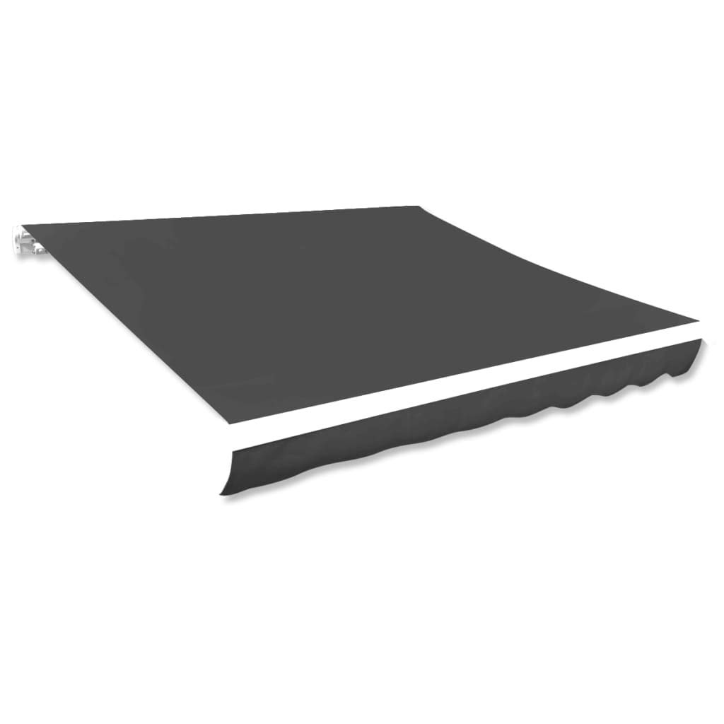 vidaXL Heim & Garten Markisen-Ersatzstoff grau 380x295 cm Polyester