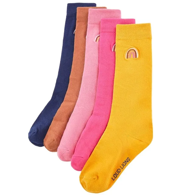 vidaXL Kindersocken Regenbogen Baumwolle 5 Paar 26-29