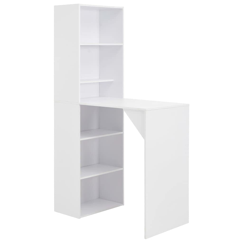 vidaXL Bartisch mit Schrank 115x59x200 cm Weiß Holzwerkstoff