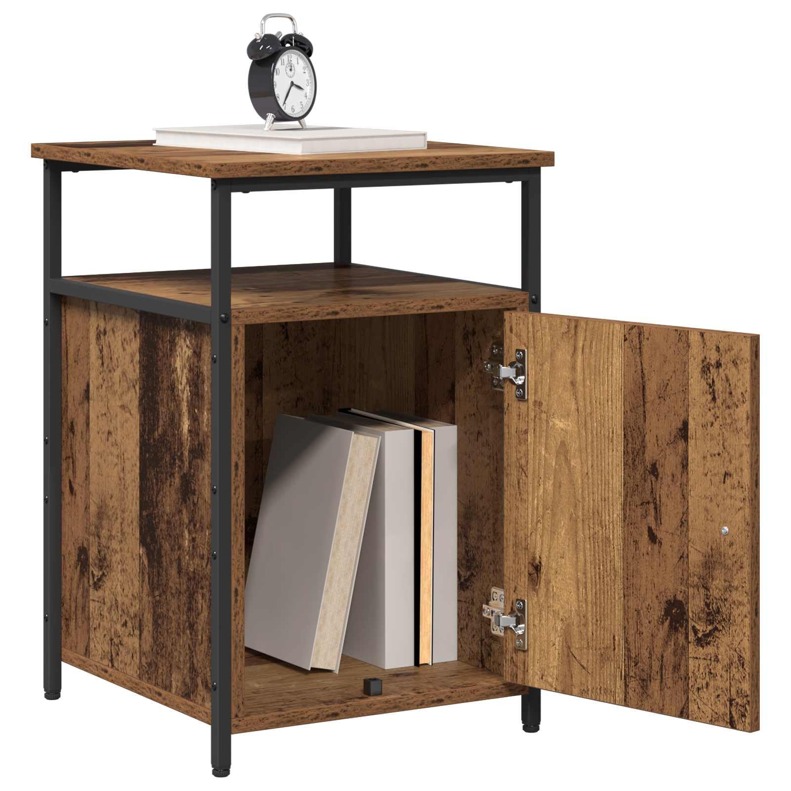 vidaXL Nachttisch Altholz 2 STK. 40x42x60 Nachtschrank
