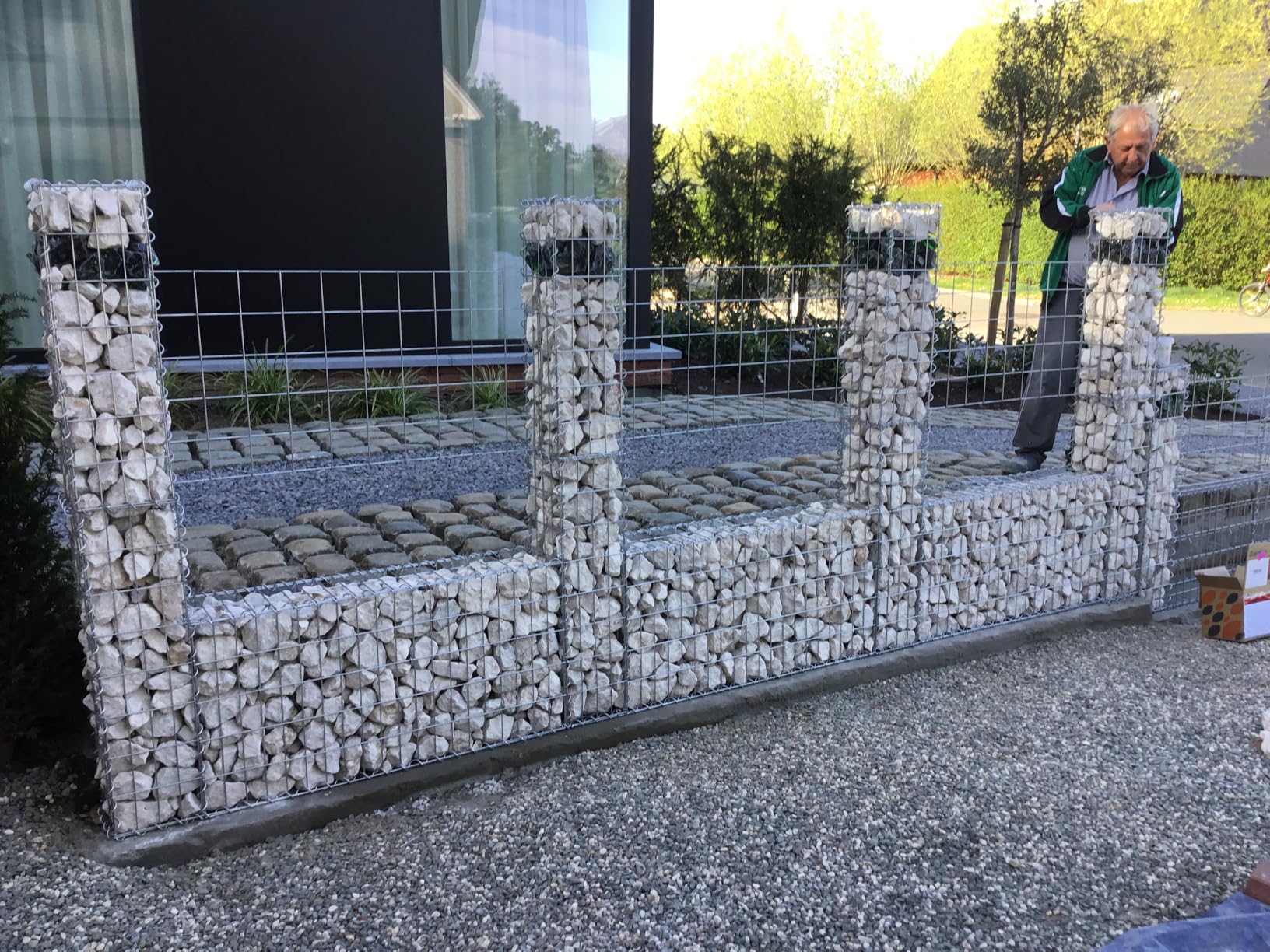 vidaXL Gabionenkorb U-Form 860x20x200 cm Eisen Steinkorb